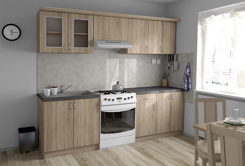 Nabytekmorava Kuchynská linka Bára B farba kuchyne: akát