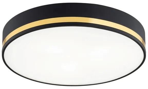 Argon 7040 - Stropné svietidlo AMORE 2xE27/15W/230V pr. 25 cm čierna/zlatá