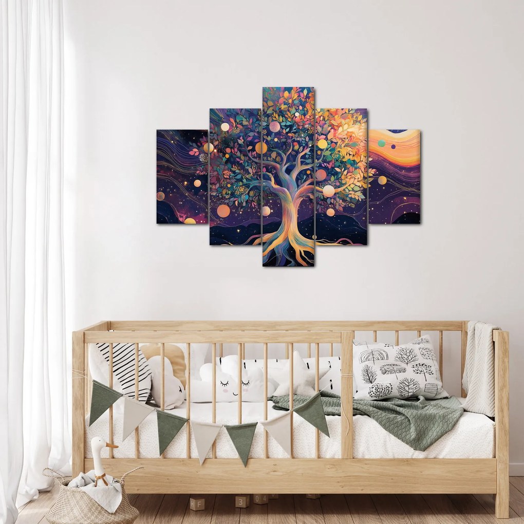 Obraz – Fialový strom plný energie (150x105 cm)