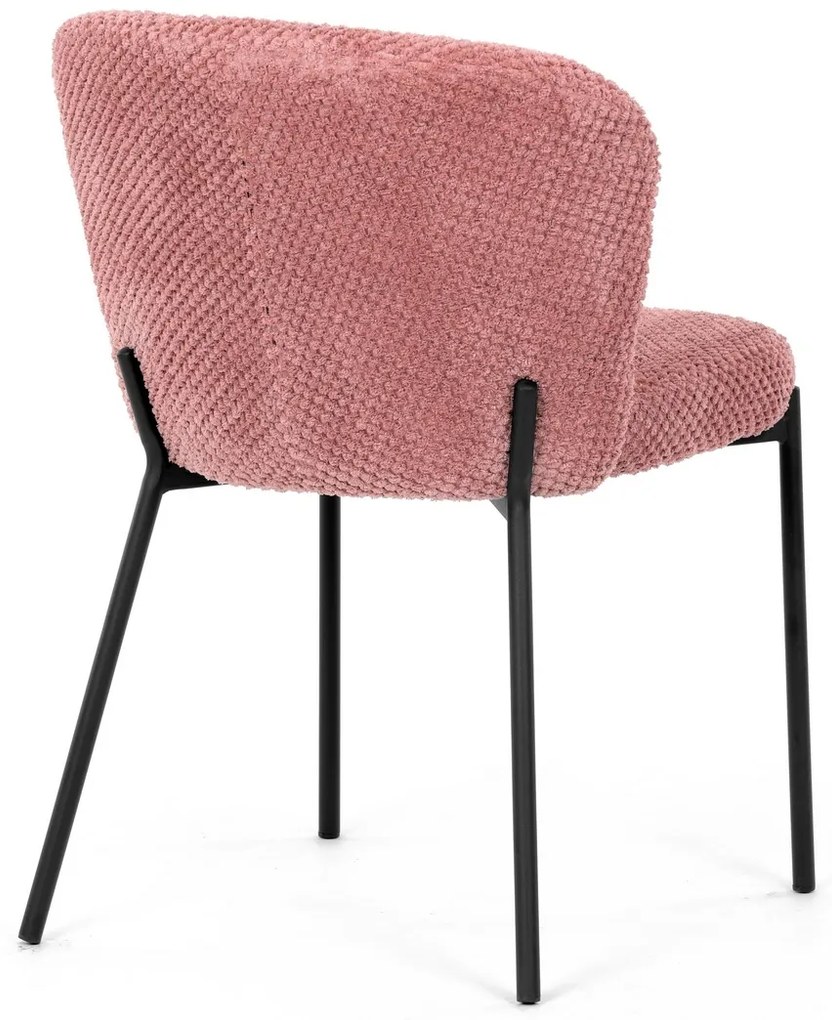 Súprava jedálenských stoličiek Bouclé CT-W1077PINK2, 4 ks
