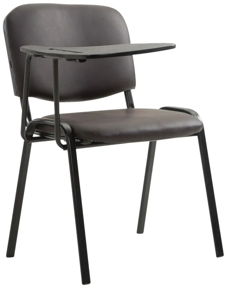 Stolička Ken s skladacím stolíkom koženka - hnedá