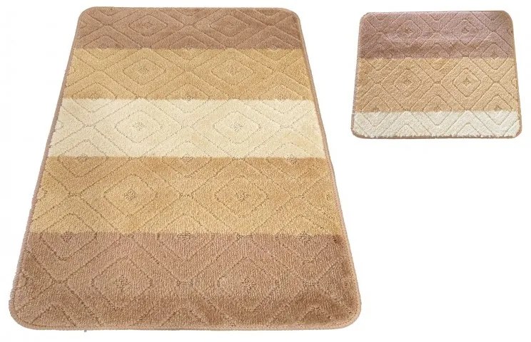 Mäkká kúpeľňová predložka v béžovej farbe Šírka: 50 cm | Dĺžka: 80 cm