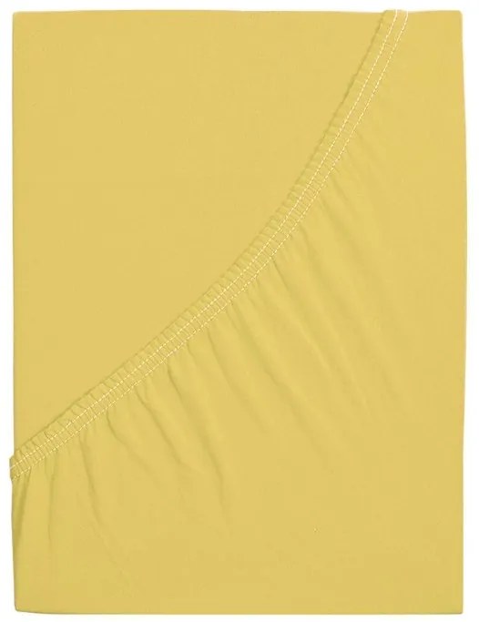Jersey plachta z mako bavlny LUXORA 180x200 cm svetložltá