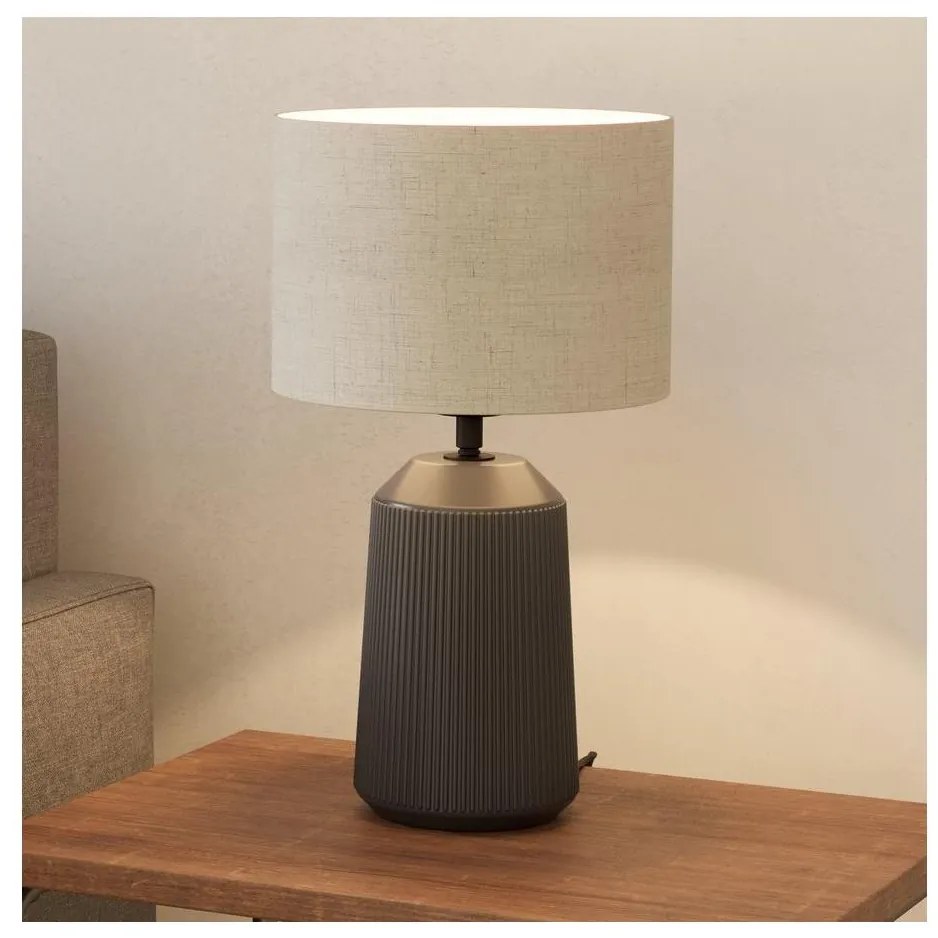 Eglo 900824 - Stolná lampa CAPALBIO 1xE27/40W/230V šedá