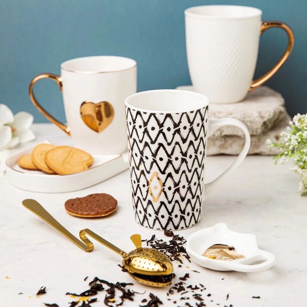 Florina Porcelánový hrnek v darčekovom balení Romby, 400 ml