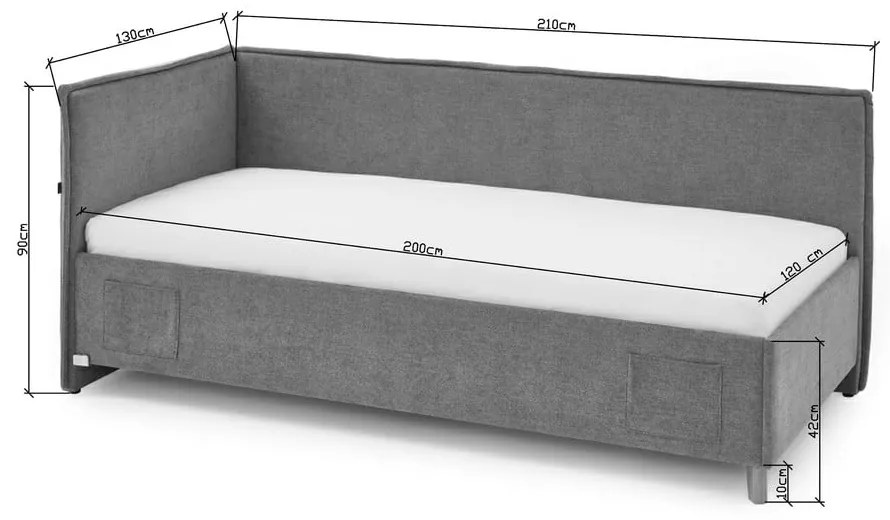 Béžová detská posteľ s úložným priestorom 120x200 cm Fun – Meise Möbel