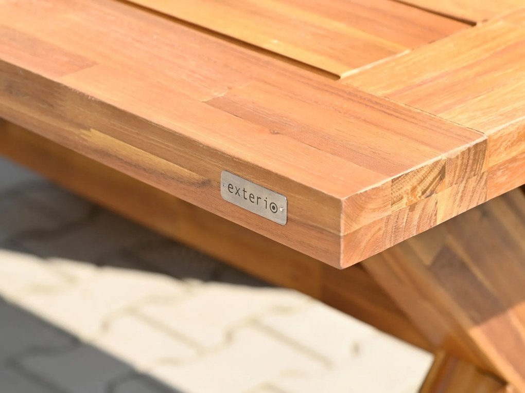 Norwick teak Faro grey-wash stolová zostava