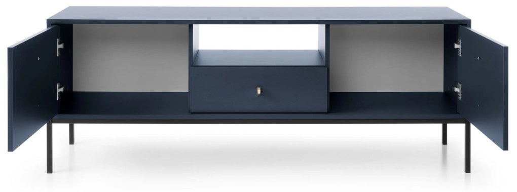 PROXIMA.store - Dizajnový televízny stolík - PIERA FARBA: modrá, FARBA NÔH: čierna