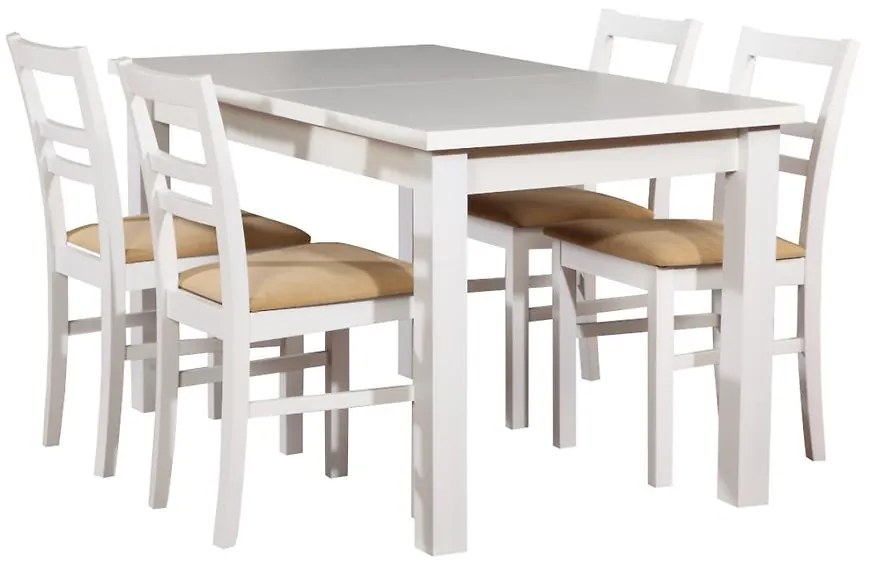 Jedálenská zostava Odys 1+4 st28 120x80+40 +W107 biely