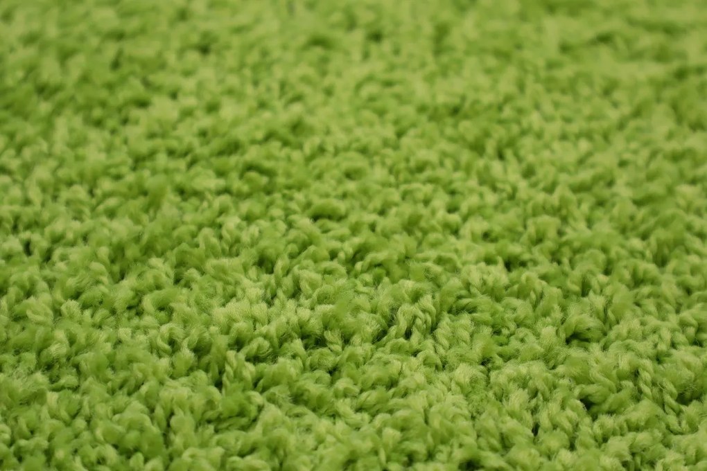 Vopi koberce Behúň na mieru Color Shaggy zelený - šíre 40 cm s obšitím