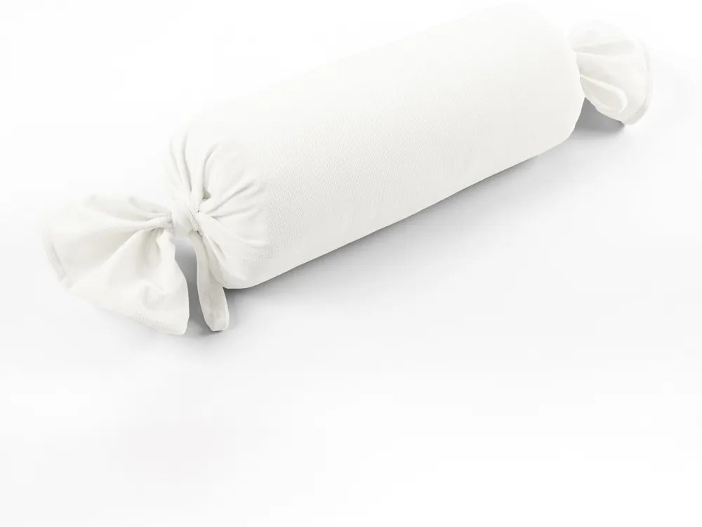 Biante Zamatový vankúš valec bonbon Velvet Brick SVB-202 Smotanovo biely 15x100 cm
