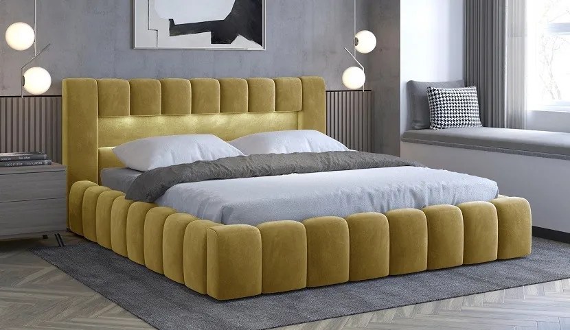 Dizajnová čalúnená posteľ LORA 180 x 200