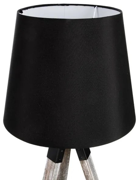 Atmosphera - Stolná lampa RUNO 1xE27/25W/230V drevo/čierna