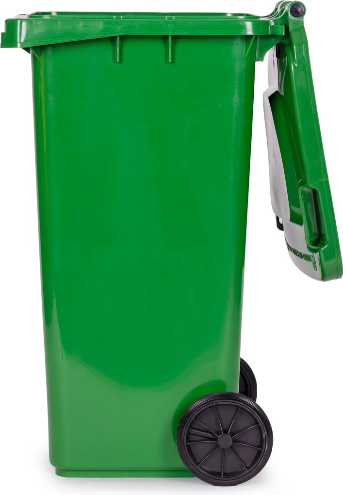 MULTISTORE Sada 4 odpadkových košov 4x120L, modrý zelený žltý čierný - gumové kolieska