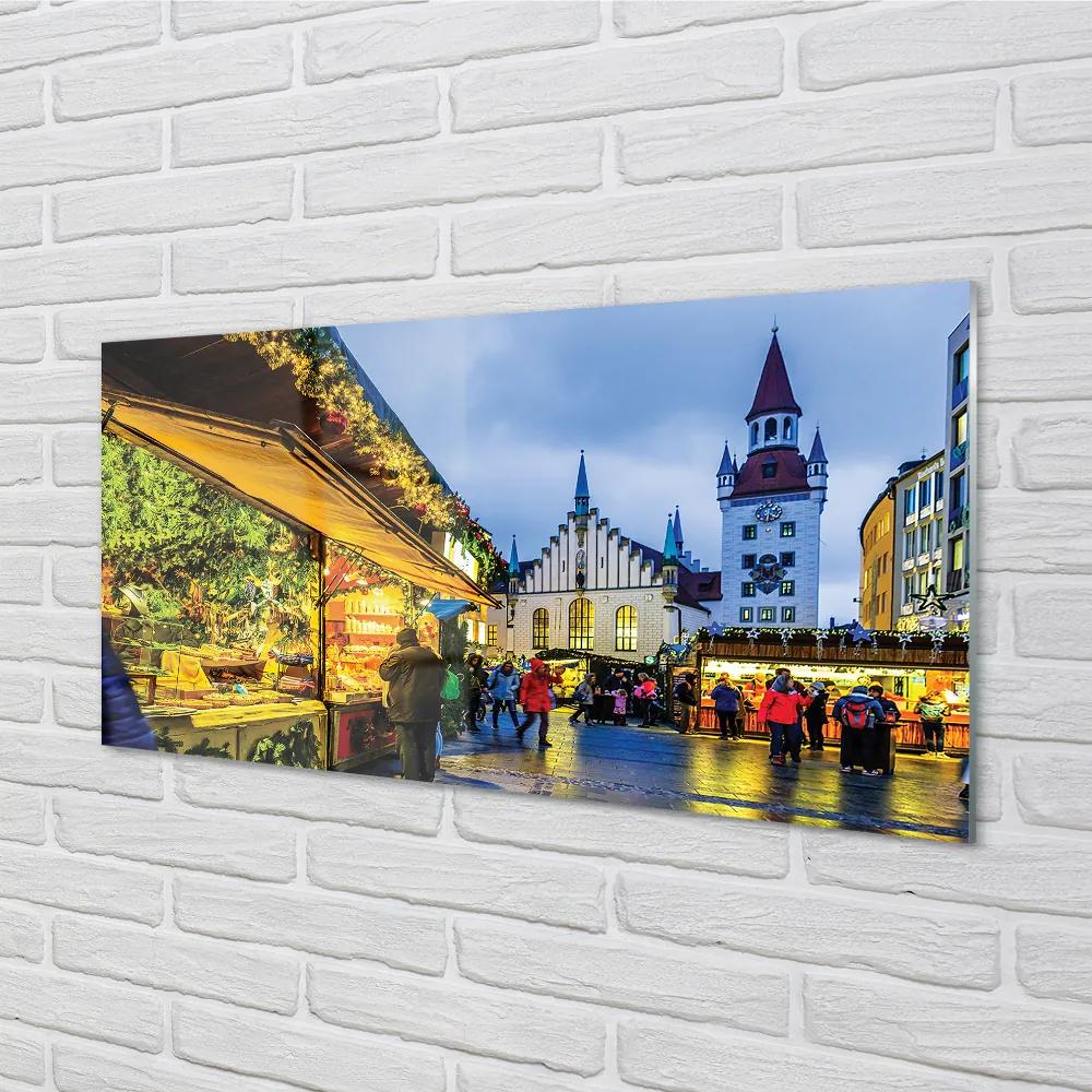 Nástenný panel  Nemecko Old Market prázdniny 120x60 cm