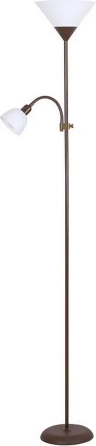 Rabalux 4188 - Stojacia lampa ACTION 1xE27/100W+1xE14/25W/230V hnedá