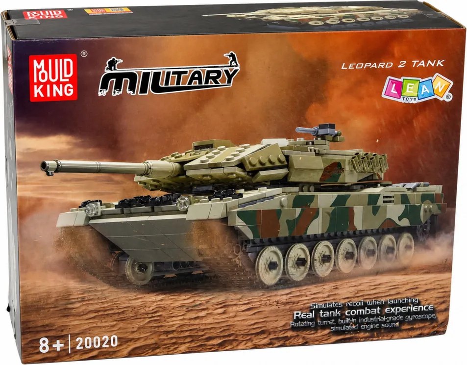 LEAN Toys Stavebnicové kocky – vojenský tank Leopard s diaľkovým ovládaním RC, 1100 dielov