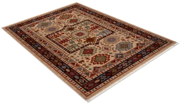 Koberec KESHAN, strapce 6668/53555 béžový / bordový