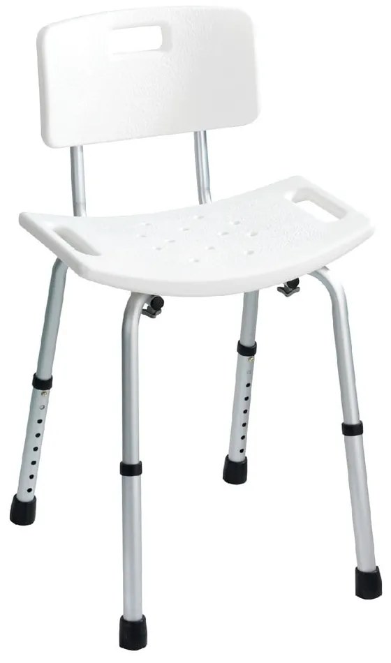 Sedacia stolička s operadlom do sprchy Wenko Stool With Back, 54 × 49 cm