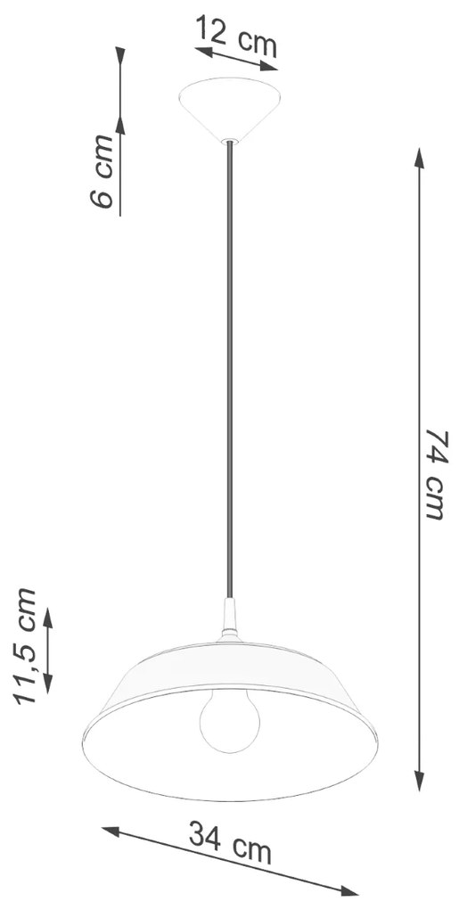 Závesné svietidlo Frika, 1x čierne kovové tienidlo