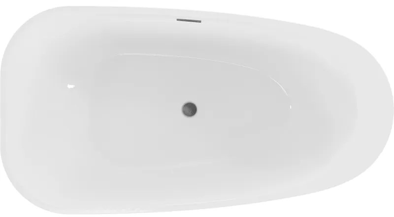 Mexen Giada, voľne stojaca vaňa 170 x 90 cm, biela lesklá, brúsený grafit, 52741709000-66