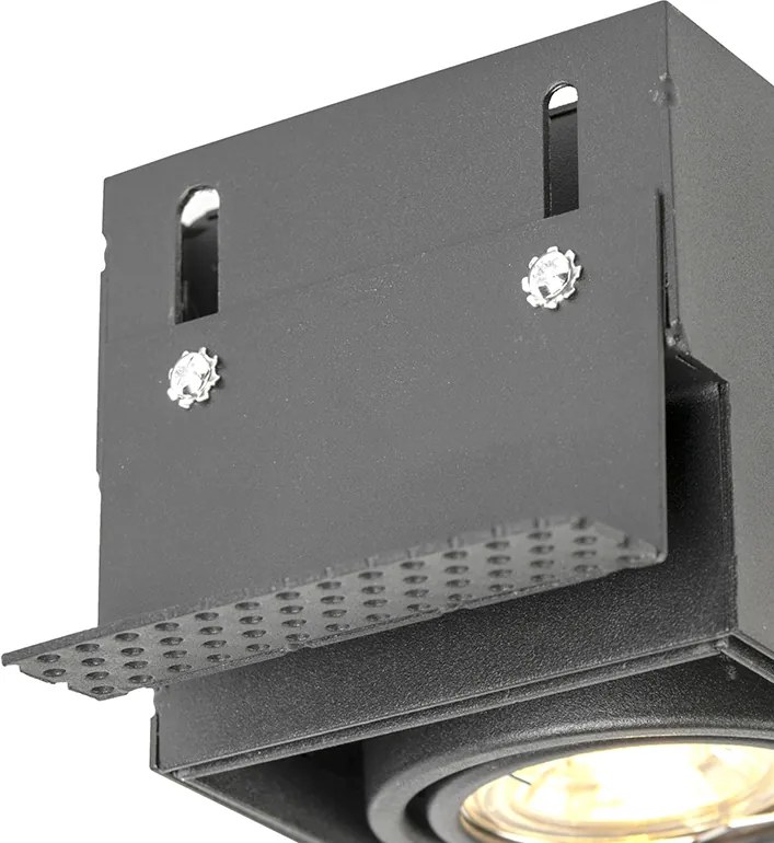 Inteligentné zapustené bodové svietidlo čierne vrátane 2 Wifi GU10 bez rámu - Oneon 2