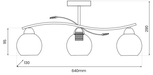 Luster na tyči CONNOR 3xE27/15W/230V lesklý chróm/biela