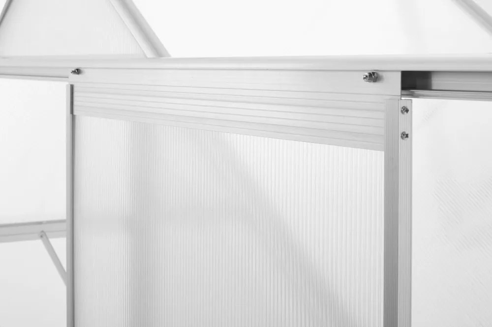 Skleník BestBerg SH-4 / 4,8 m² / 250 x 190 x 195 cm / strieborná
