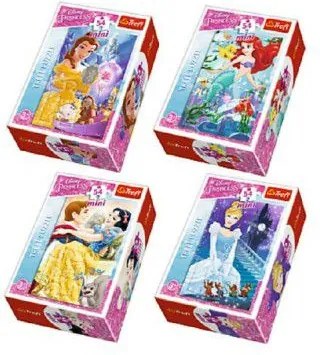 Minipuzzle Princess/Disney 54dílků - 4 druhy