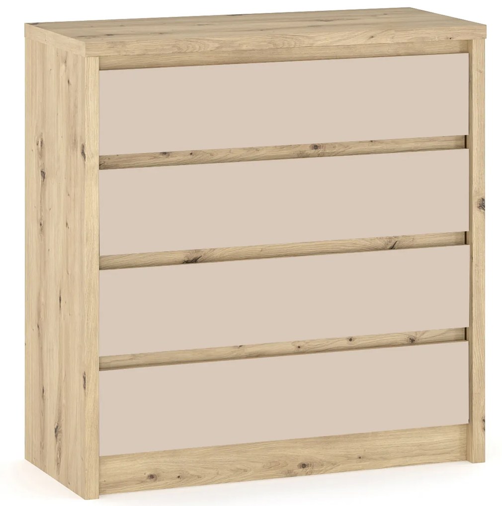 Zásuvková komoda Daicos CH-4DRWS - dub artisan / champagne