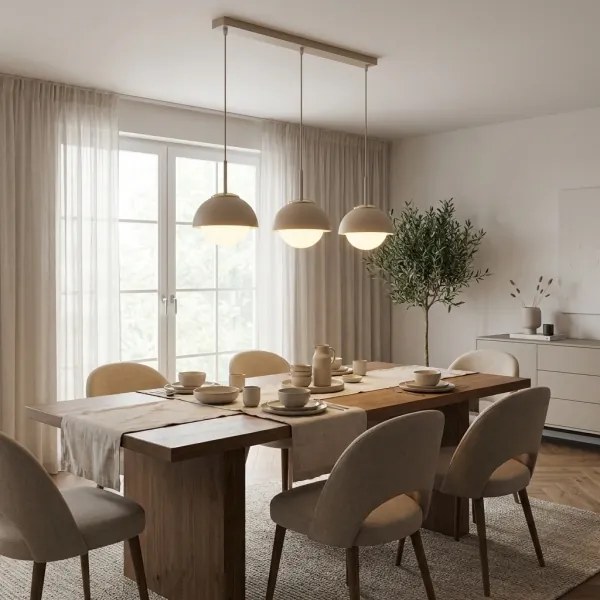 Brilagi - Luster na lanku COSMO 3xE27/60W/230V béžová/zlatá