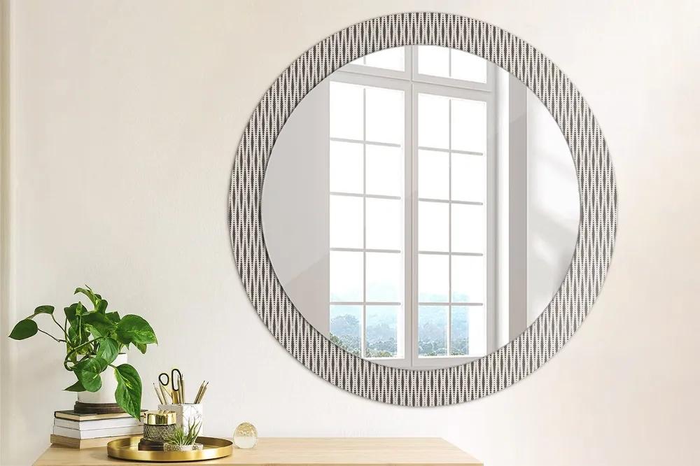 Okrúhle zrkadlo s potlačou Geometrický bodový vzor fi 80 cm
