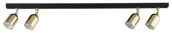Bodové svietidlo TOP 4xGU10/10W/230V čierna/zlatá