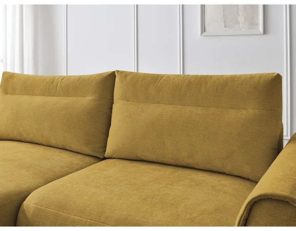 Okrovožltá rohová pohovka Aden – Bobochic Paris