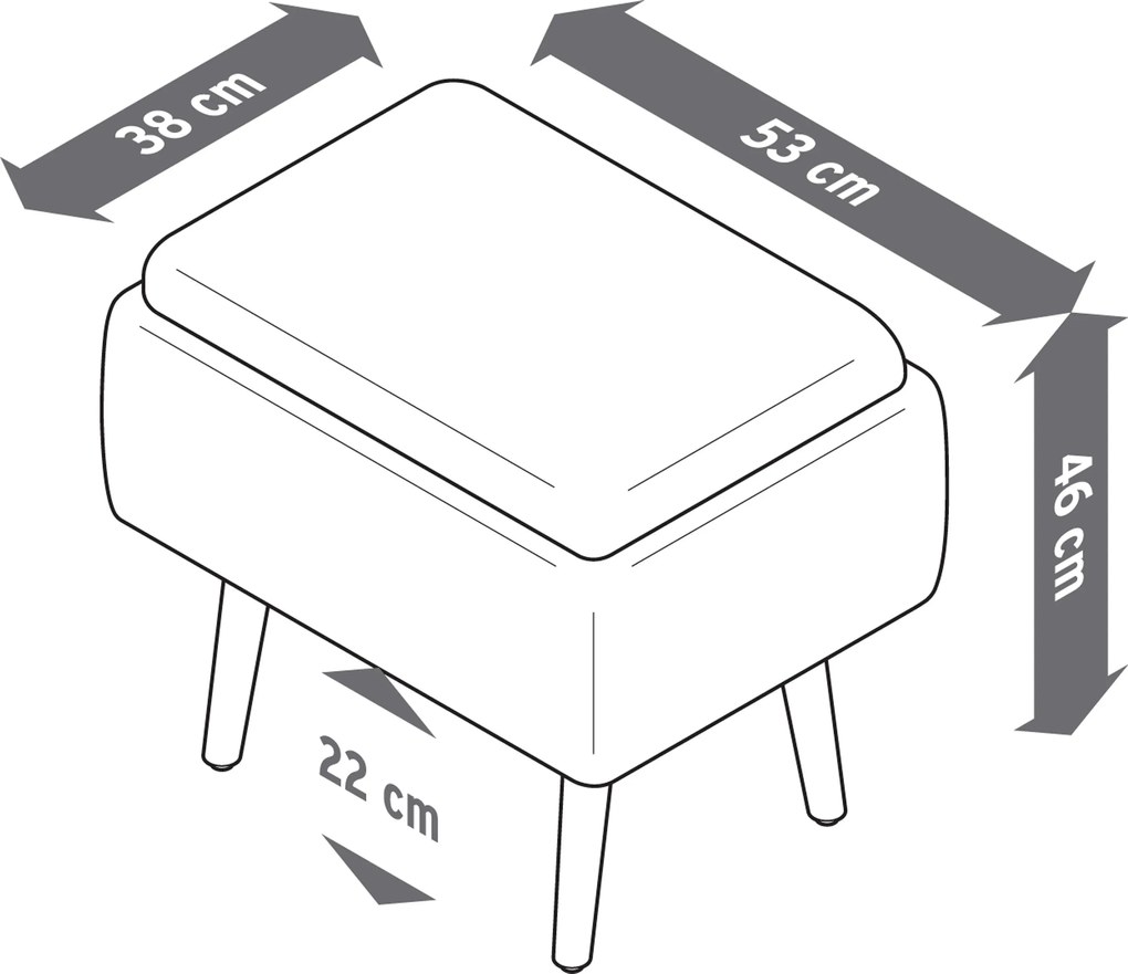 Taburetka s úložným priestorom
