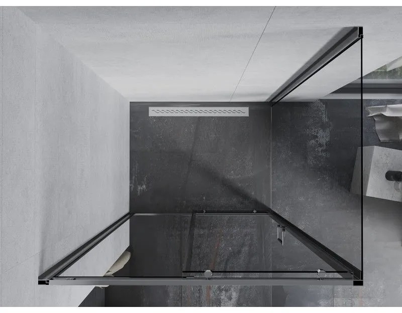 Mexen Apia, sprchový kút s posuvnými dverami 130 (dvere) x 70 (stena) cm, 6mm číre sklo, chrómový profil, 840-130-070-01-00