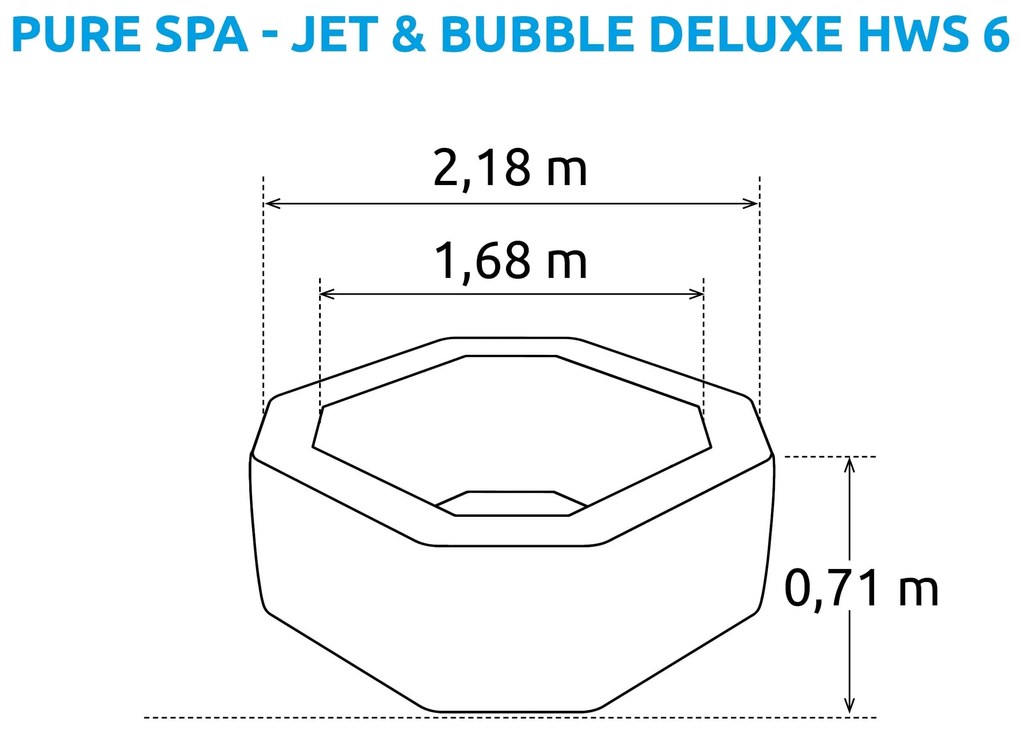 Marimex | Vírivý bazén Pure Spa - Jet & Bubble Deluxe HWS 6 + Solárna sprcha UNO 35 l hliníková s LED svetlom | 19900163