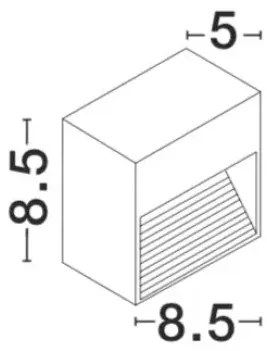 Vonkajšie LED svietidlo Krypton B 85 tmavo sivé