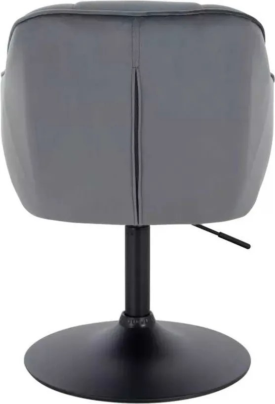 LuxuryForm DESIGN Stolička AVOLA VELUR na čiernom tanieri - tmavo šedá