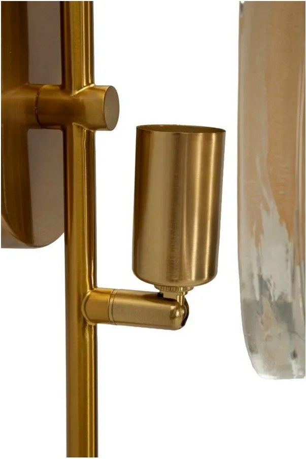 Sklenené nástenné svietidlo v zlatej farbe Softy – Mauro Ferretti