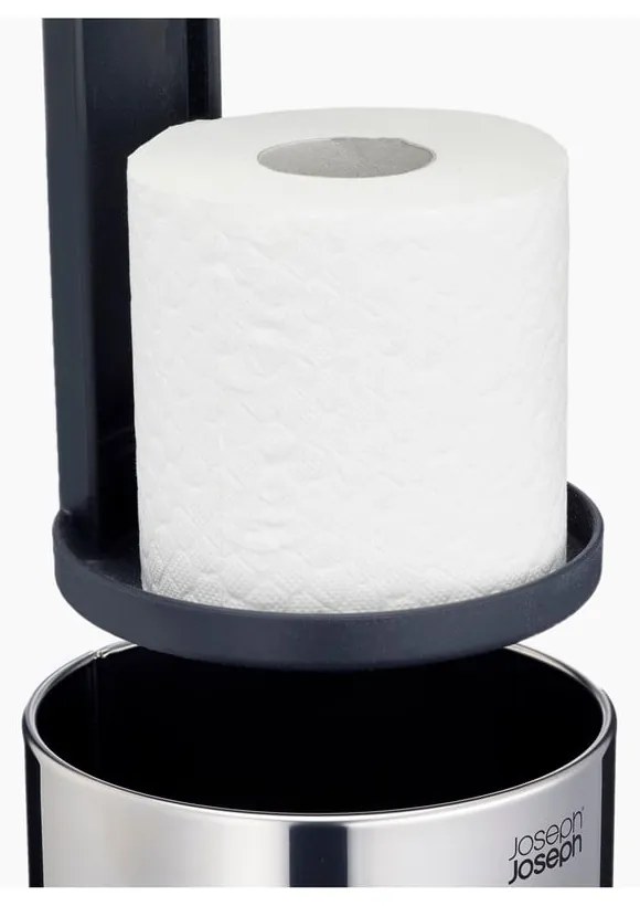 Kovový stojan na toaletný papier v striebornej farbe Luxe – Joseph Joseph