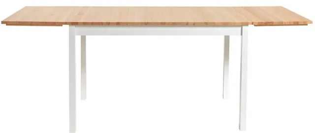 Borovicový rozkladací jedálenský stôl s bielou konštrukciou Bonami Essentials Brisbane, 120 (200) x 70 cm