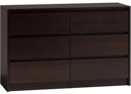 Komoda 6 zásuviek 120 cm Wenge