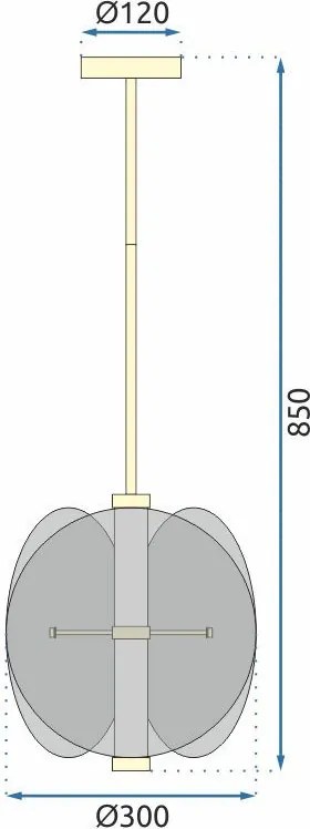 Toolight Toolight, LED stropné svietidlo APP1675-CP, šedá-zlatá lesklá, OSW-06406