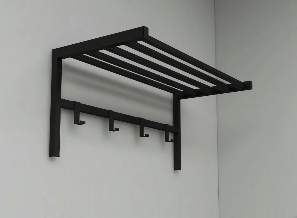 Kovový nástenný vešiak ANNY, čierna