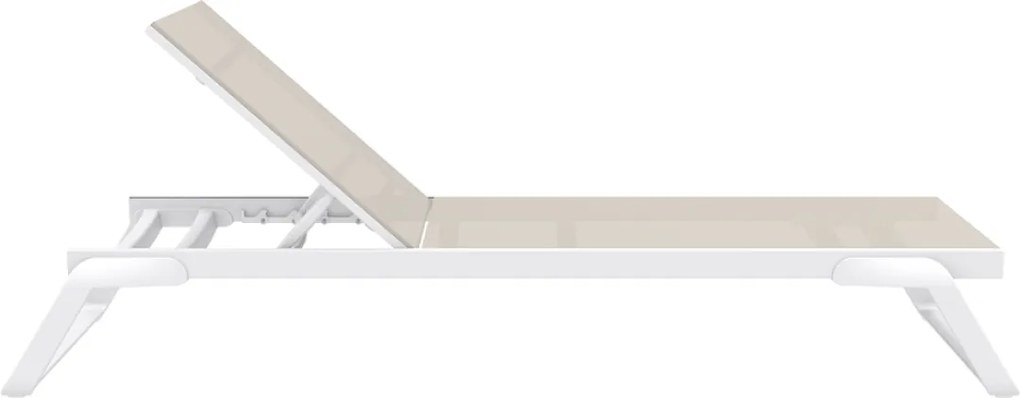 TROPIC záhradné lehátko white/taupe