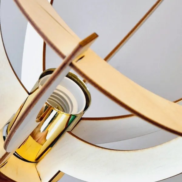 Prisadený luster LANDO 1xE27/15W/230V buk