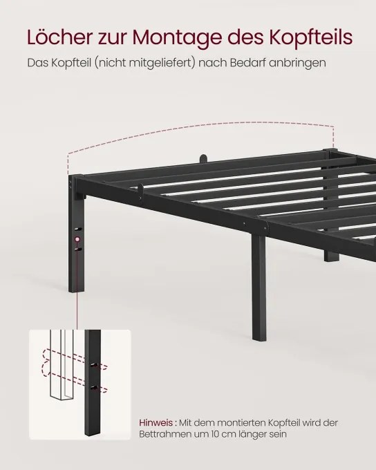 Kovová posteľ 90 cm RMB132B01