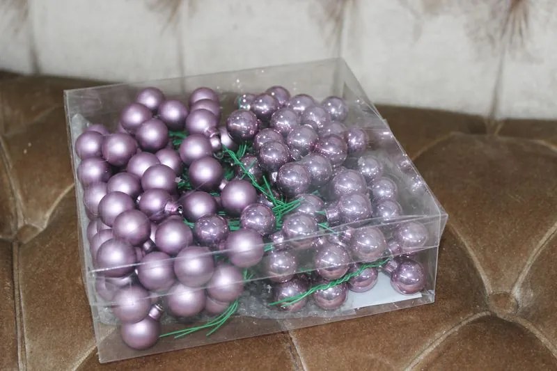 Bledofialové svetlé vianočné gule 2cm 144ks