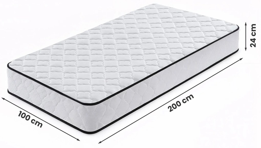 Taštičkový matrac Evan s chráničom 100x200
